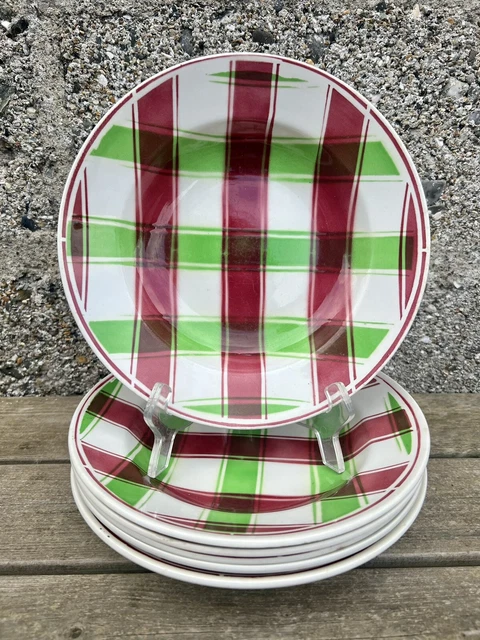 Assiettes creuses Sarreguemines Service Darling digoin Rose bleue sur