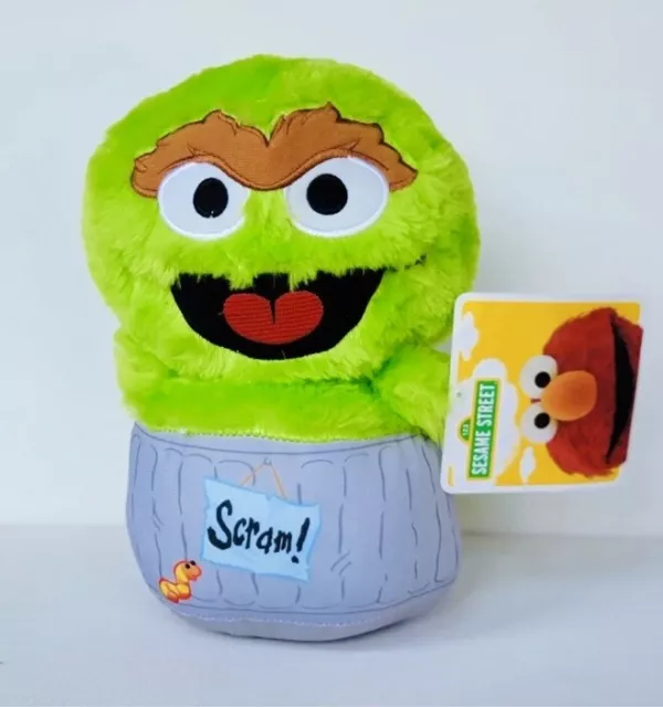 Sesame Street Oscar The Grouch 10" Big head Plush licensed collectible toy Rare