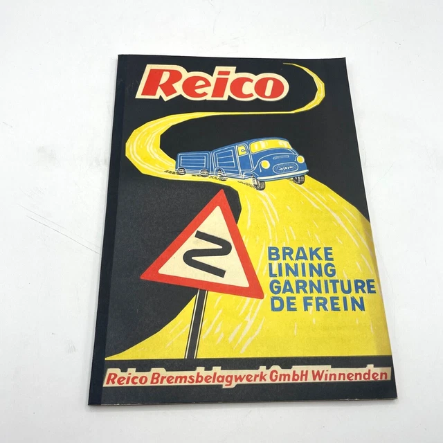 VINTAGE REICO BRAKE Lining Catalogue 5/59 German Automotive Manual Book