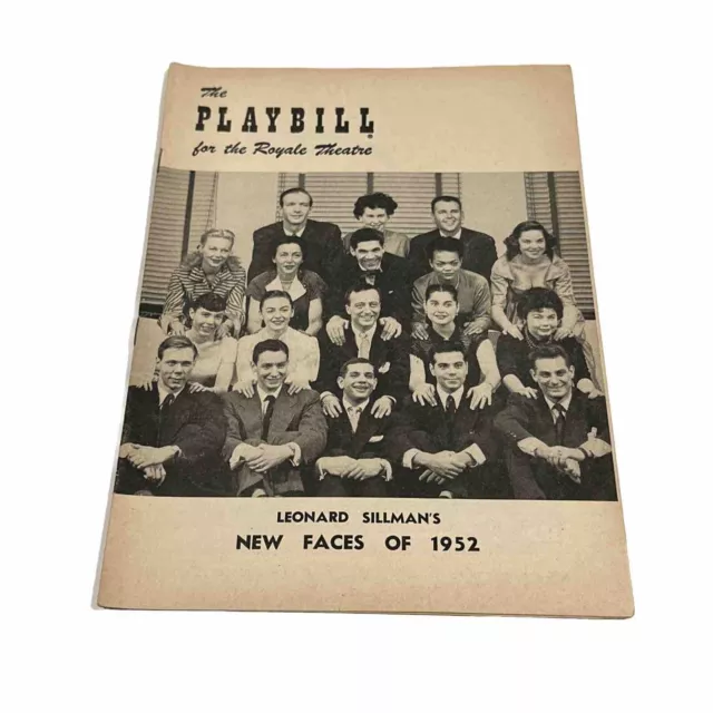 July 7, 1952 - Royale  Theatre Playbill - New Faces Of 1952 Leonard Sillman