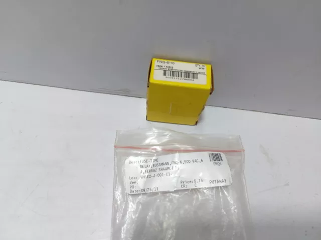 Bussmann Fnq-6/10 Tron Time-Delay Fuse - Lot De 10 Pièces Fusible en Boîte