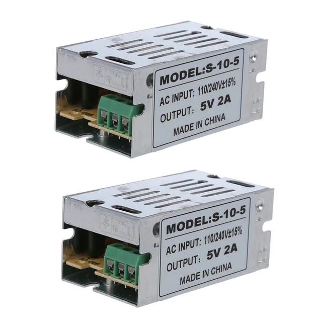 2X AC 110-240V to DC 5V switching power supply S-A10-05 G3L2