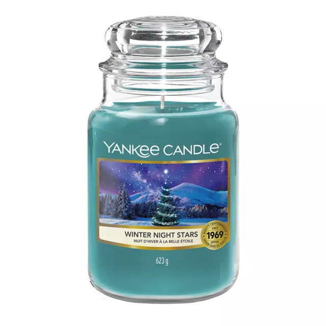 Yankee Candle Winter Night Stars Duftkerze Großes Glas 623 g