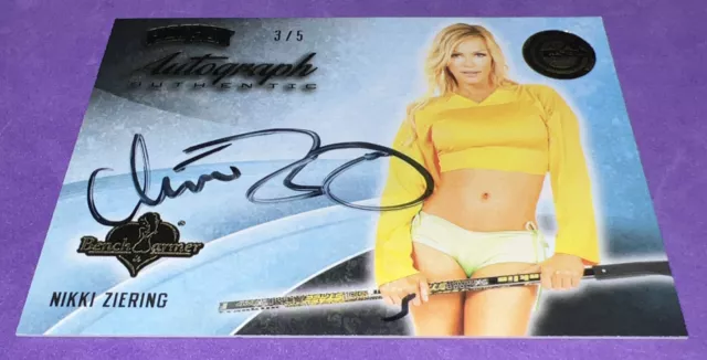 2007 Best Of Benchwarmer GOLD Foil Nikkie Ziering HOCKEY Card AUTO 3/5 GEM MINT