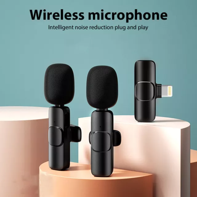 Mini Wireless Lavalier Microphone Mic Phone For iPhone Type C Recording Vlog