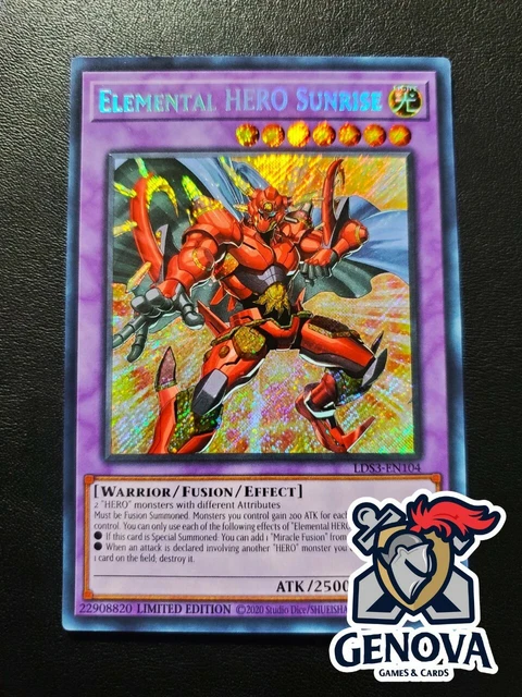 Yu-Gi-Oh! Karte Elemental Hero Sunrise – LDS3-EN104 Secret Rare 1. Edition