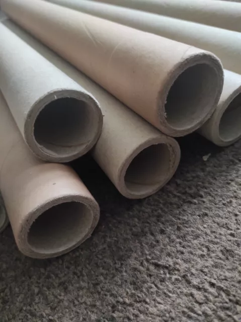 10 Heavy duty cardboard tubes pipes Art Craft Extra long/5mm thick/4,5cm diamete