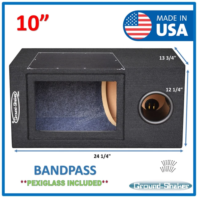 10& SINGLE BANDPASS Sub Box Subwoofer Enclosure Single Ported Vented