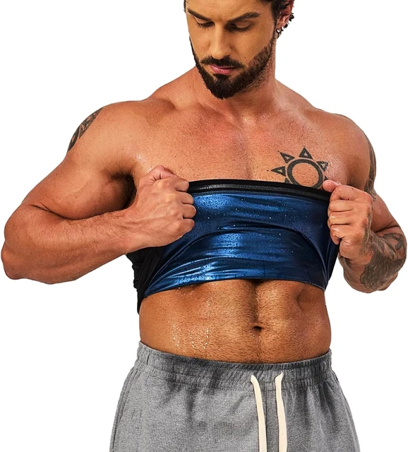 WAIST TRIMMER TRAINER for Men Lower Belly Fat Sauna Suit Sweat Belt