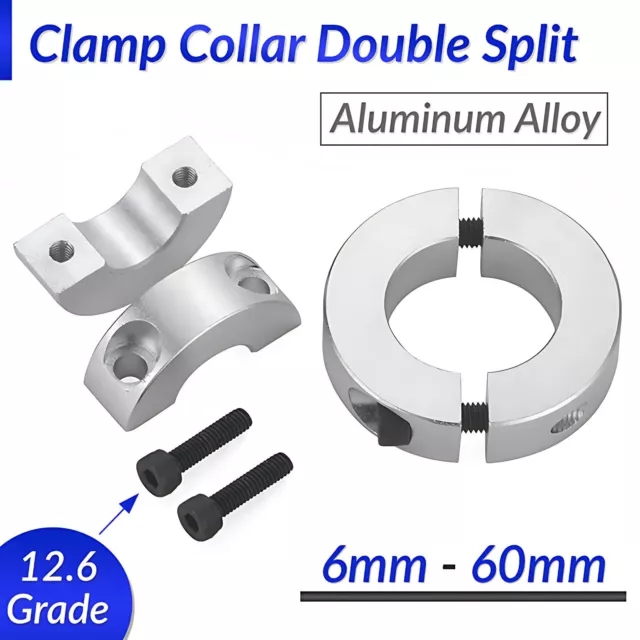 Shaft Collar DOUBLE Split Steel Metric Clamp Collars Aluminum Alloy 6mm-60mm