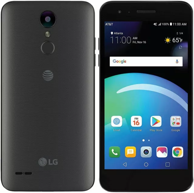 LG® Phoenix 4 LM-X210APM 16GB Black Android 7.12 5" Smartphone AT&T 4G LTE