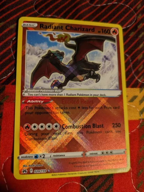 Radiant Charizard 020/159 Zenit der Könige Pokemon Karte Englisch Glurak