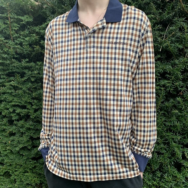 SUPREME AQUASCUTUM CLUB Check Polo Multi L - FW16 £135.00
