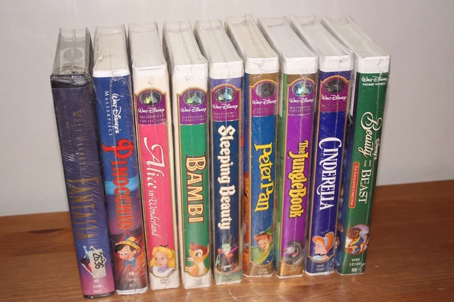 9 SEALED WALT Disney VHS Tapes Clamshell Case 8 Are Masterpiece ...