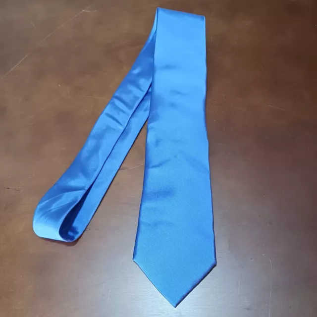 New Michael Kors Blue Silk Solid Mens Necktie 57" Nwt Classic Nwt $70 Retail