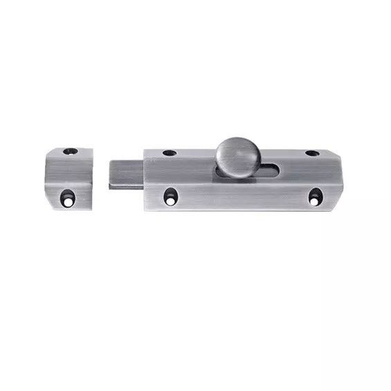 Carlisle Brass Surface Mounted Door Bolt, Satin Chrome - 100 x 36mm