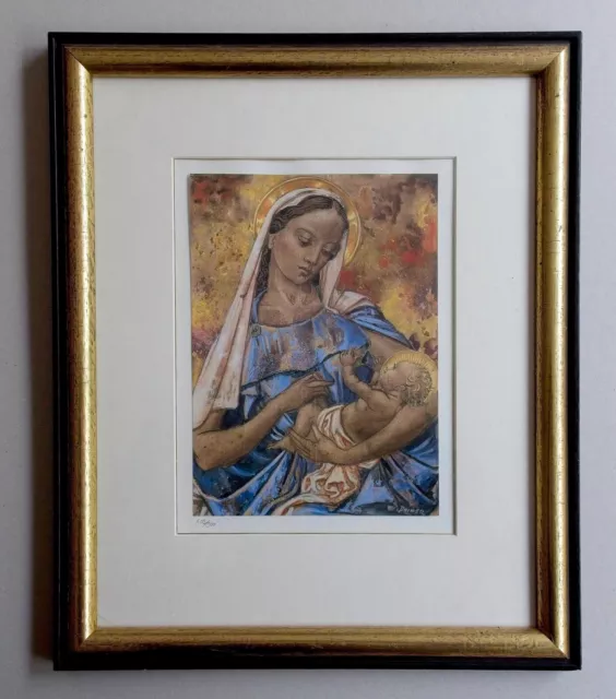 Kunstdruck, Werner Peiner, Madonna mit Kind, sign., num.