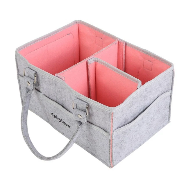Baby Diaper Caddy Organizer for Boy or Girl Large Nursery Storage Bin Basket Bag