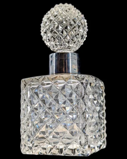 Antique German Crystal 835 Sterling Silver Perfume Bottle Elegant 1/1 on ebay