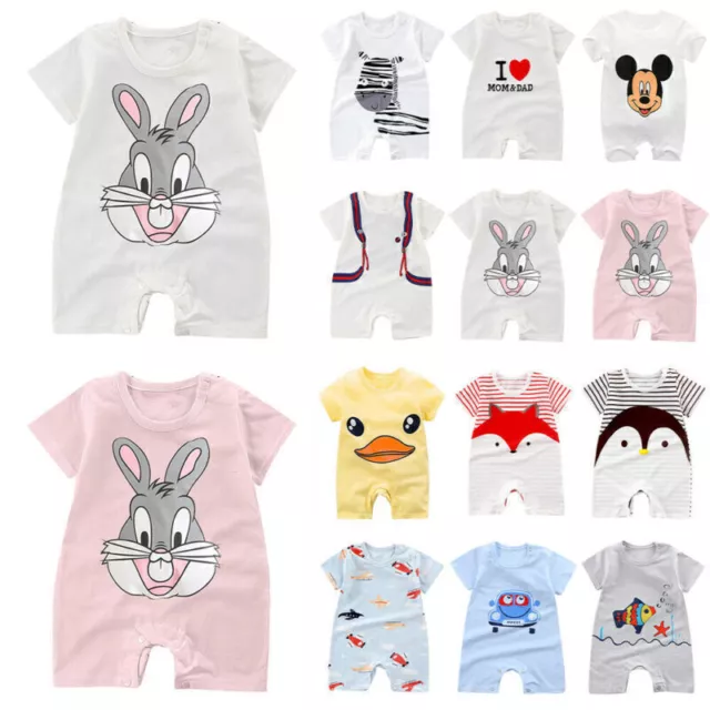 Bunny Animals Newborn Baby Boy Girl Romper Jumpsuit Summer Sleepsuit Clothing