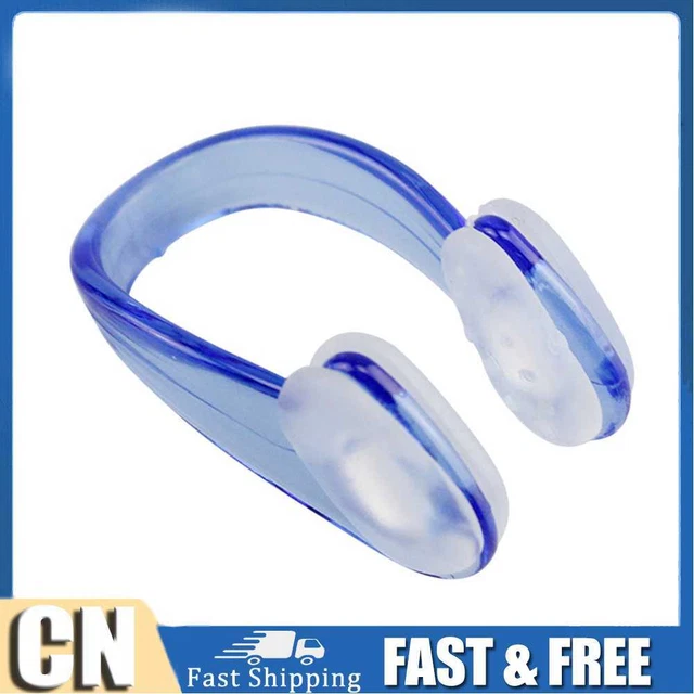 Tapones para los oídos de silicona suave con clip para nariz buceo surf clips para nariz (azul)