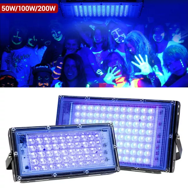 50-200W LED UV Stage Blacklight Ultraviolet Flood Effect Light for Disco Party