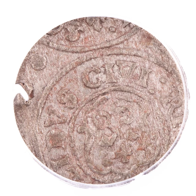 ERROR 1635-1654 1S Livonia-Riga ANACS AU50 Details Roller Die Mis-Fed Blank