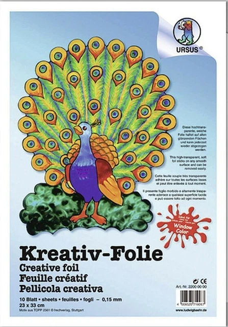 WINDOW COLOR FOLIE selbsthaftend 33x46cm 10 Blatt WINDOW COLOR FOLIE selbsthaftend 33x46cm 10 Blatt