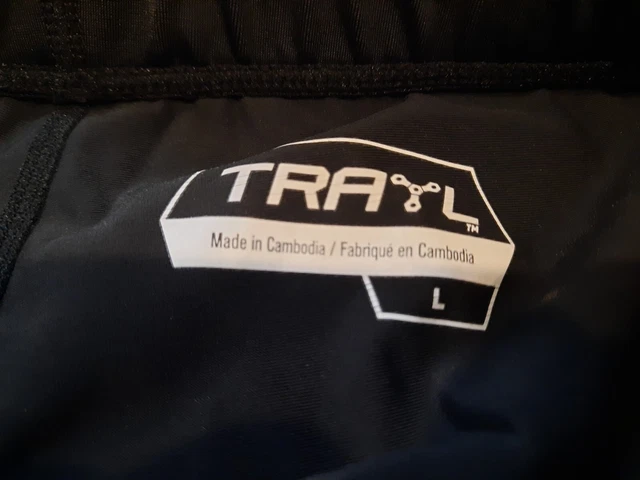 TRAYL BIKE SHORTS Mens Large black Padded Bicycle summer Cycling