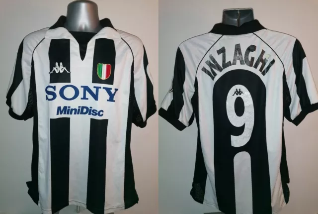 Vintage Juventus 1997-98 home shirt Kappa jersey Inzaghi Kappa size L Centenary