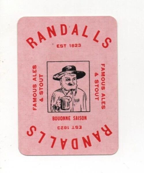 Jersey - Vintage Brewery Playing Card - Randall's Brewery, St. Helier
