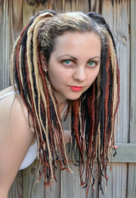 *Multi-Tone* Clip-on Synthetic Ponytail Hair Falls Dreadlocks Dreads Gothic