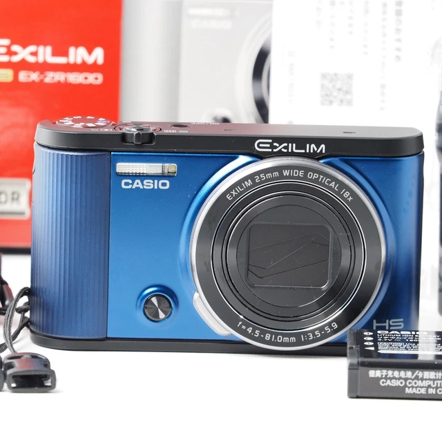 CASIO EXILIM EX-ZR1600 Compact Digital Camera Blue [Near Mint] US