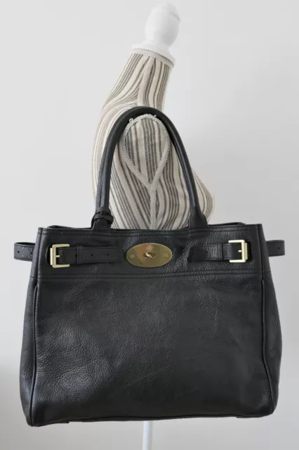 Mulberry Bayswater Tote in Black Leather Shoulder Bag