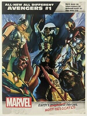 All New Different Avengers #1 Print Ad Comic Poster Art PROMO Official Alex Ross