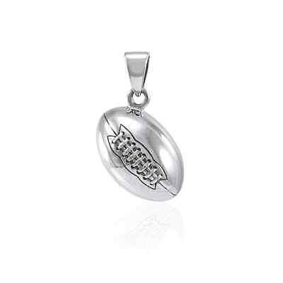 Football 3D .925 Argent Sterling Pendentif Peter Stone Fin SPORTS Bijoux Grand