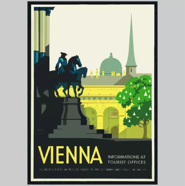 AUSTRIA VIENNA Vintage Retro Travel Holiday Poster On Metal Sign Plaque Pub Bar