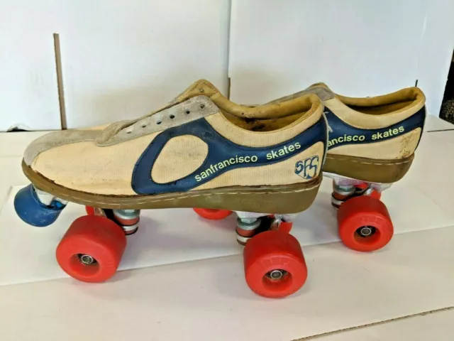 Vtg 70s Low Top ROLLER SKATES Mens Size 7 SAND CAST ACS430 Trucks KRYPTOS Wheels