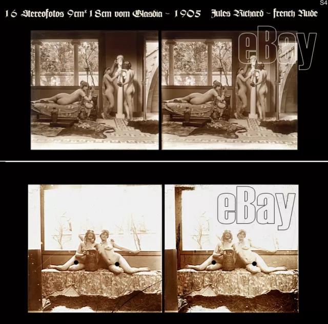 16 Stereofotos french Nude, Jules Richards Atrium, Lot 4, Stereoviews France