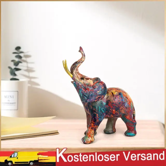 Resin Doodle Elephant Sculpture Handicrafts Graffiti Home Decor for Office Porch