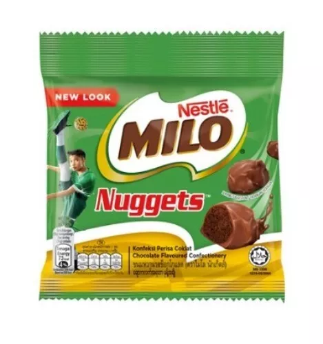 913601 1 X 25G Packet Nestle Milo Nuggets Milk Chocolate Snack Candy