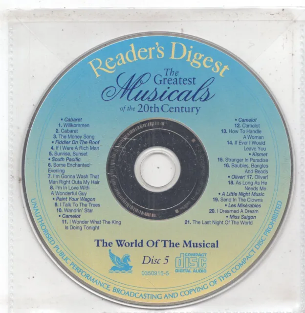 (KT888) Reader's Digest: The Greatest Musicals, disc 5 - CD