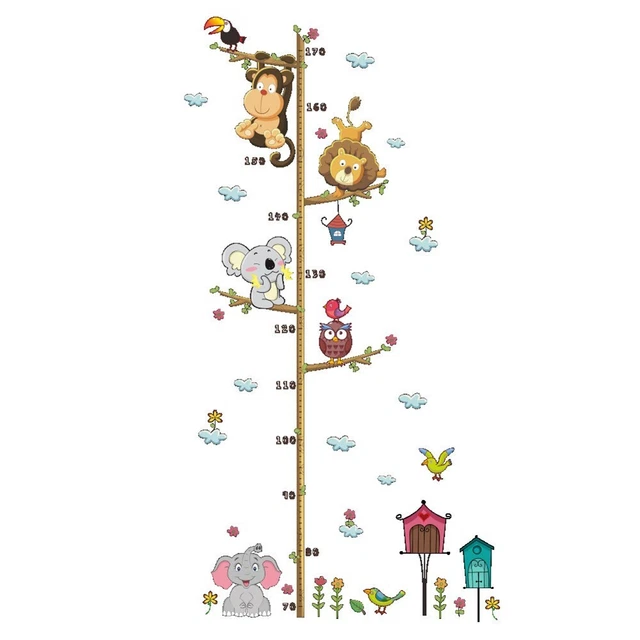 Kindergarten Mauer Aufkleber Kunst Löwe Tier Abnehmbar Affe Dekoration