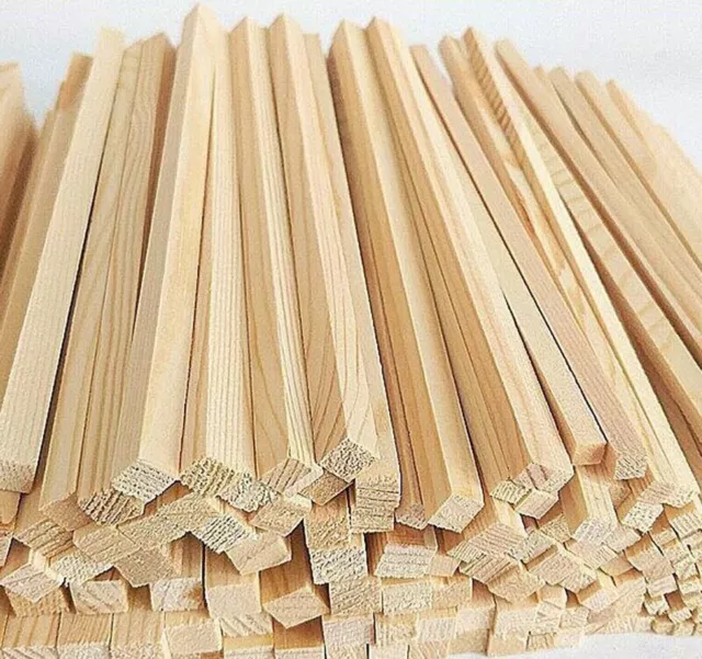 Wooden Sticks Dowel Rod Square Balsa Wood Stick Block for Model Making C7