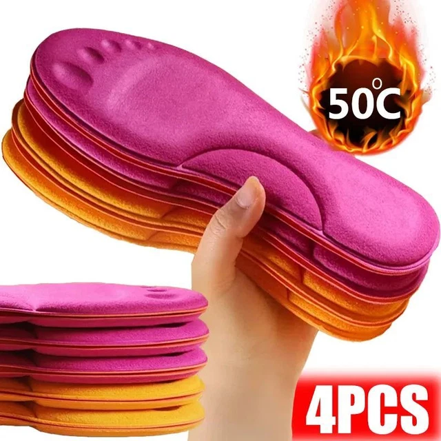 2Pairs Heating Thermostatic Thermal Insoles Foam Arch Support Shoe Pads Winter