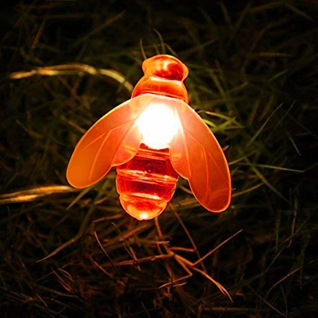Exquisite Bee Shaped Solar Powered Outdoor Garden Lights Water Resistant