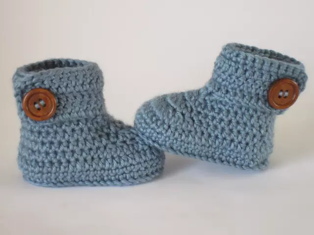 Handmade Baby Knitted Crochet Booties Shoes /Newborn-3 months