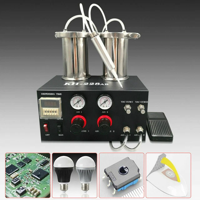 Semi-auto Digital Glue Dispenser Dispensing Machine AB Glue Epoxy Resin 110V