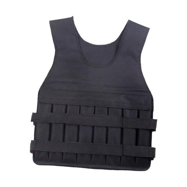 Gilet De Charge Bodyup Pour Musculation - Noir, Nylon Oxford - Poids 5kg, 10kg Ou 20kg