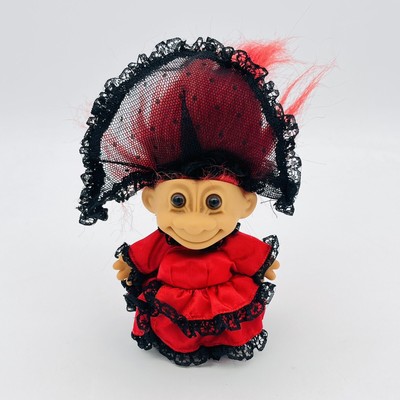Russ Troll Doll Around the World Spanish Spain Flamenco Dancer Red Hair Vintage